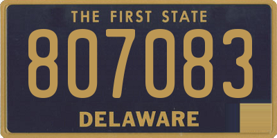 DE license plate 807083