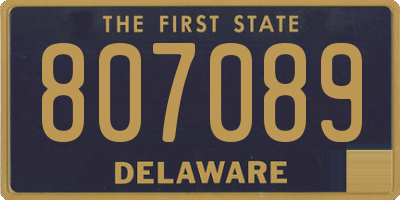 DE license plate 807089