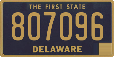DE license plate 807096