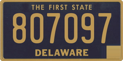 DE license plate 807097