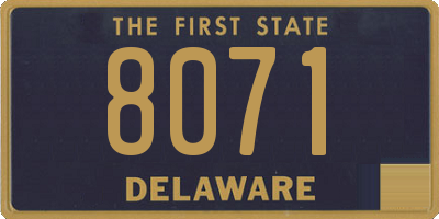 DE license plate 8071