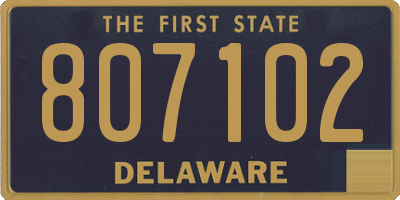 DE license plate 807102