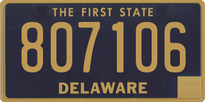 DE license plate 807106