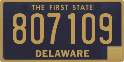 DE license plate 807109