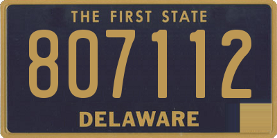 DE license plate 807112