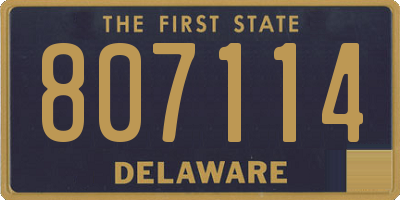 DE license plate 807114