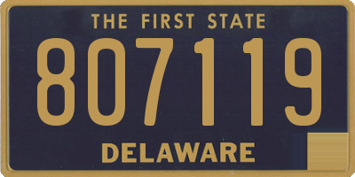 DE license plate 807119