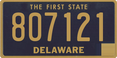 DE license plate 807121