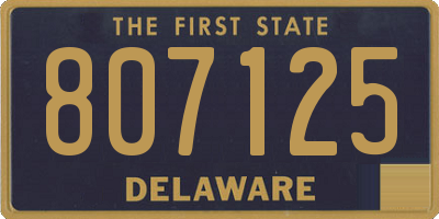 DE license plate 807125