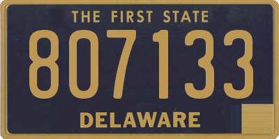 DE license plate 807133