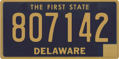 DE license plate 807142
