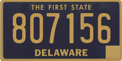 DE license plate 807156