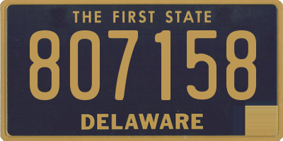 DE license plate 807158