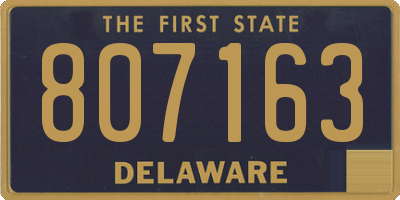 DE license plate 807163
