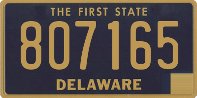 DE license plate 807165