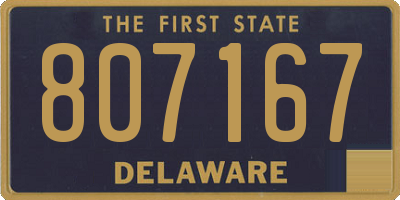 DE license plate 807167