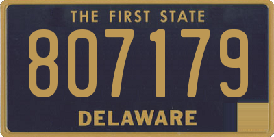 DE license plate 807179