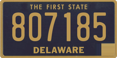 DE license plate 807185
