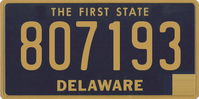 DE license plate 807193