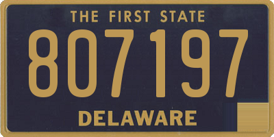 DE license plate 807197