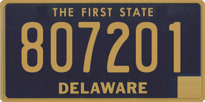 DE license plate 807201