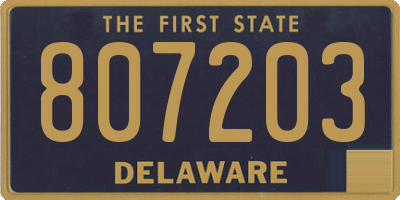 DE license plate 807203