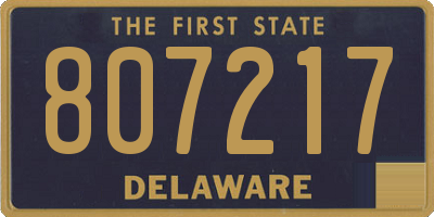 DE license plate 807217