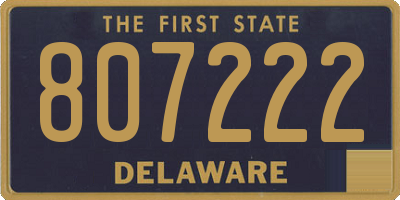 DE license plate 807222