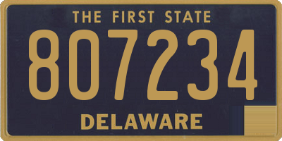 DE license plate 807234