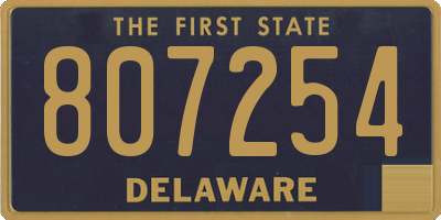 DE license plate 807254