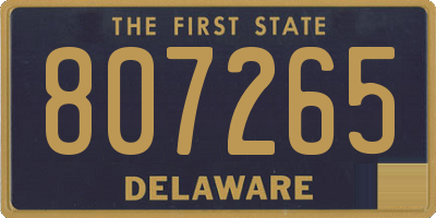DE license plate 807265