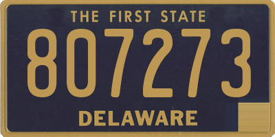 DE license plate 807273
