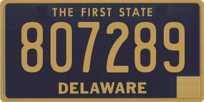 DE license plate 807289