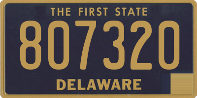 DE license plate 807320
