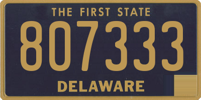 DE license plate 807333
