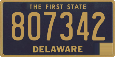 DE license plate 807342