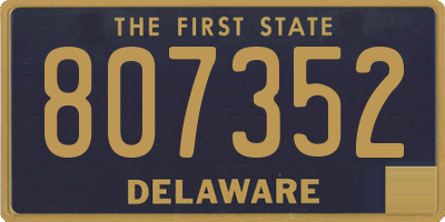 DE license plate 807352