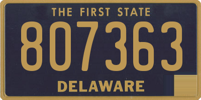 DE license plate 807363