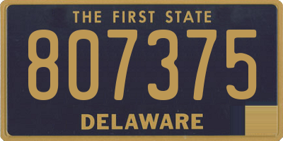 DE license plate 807375