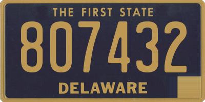 DE license plate 807432