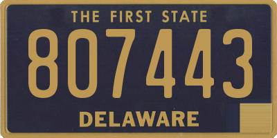 DE license plate 807443