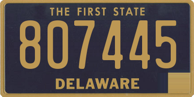 DE license plate 807445