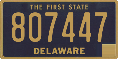 DE license plate 807447