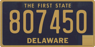 DE license plate 807450