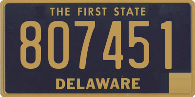 DE license plate 807451