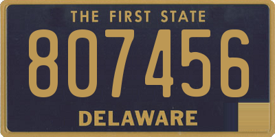 DE license plate 807456