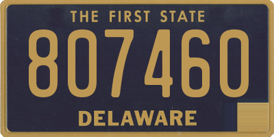 DE license plate 807460