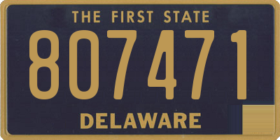 DE license plate 807471