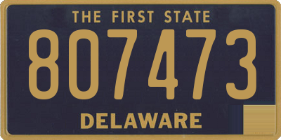 DE license plate 807473