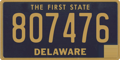 DE license plate 807476